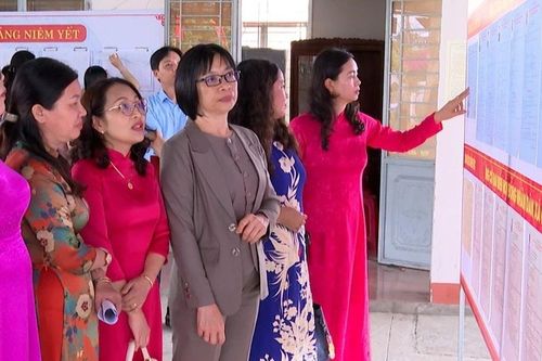 Phó Chủ tịch UBND tỉnh Nguyễn Thị Thanh Lịch kiểm tra công tác chuẩn bị bầu cử tại khu vực Tây Gia Lai