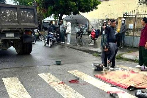 Xe tải tông xe máy điện ở Hải Phòng, hai bà cháu thương vong