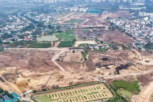 Cận cảnh đại công trường hồ điều hòa Phú Đô 800 tỷ đồng