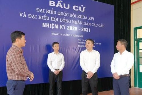 Thường trực Đảng ủy xã Sóc Sơn kiểm tra công tác chuẩn bị bầu cử
