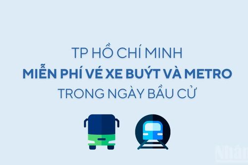 [Infographic] Thành phố Hồ Chí Minh miễn phí vé xe buýt và metro trong ngày bầu cử