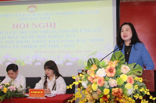 Ứng cử viên đại biểu Quốc hội và HĐND tỉnh tiếp xúc cử tri tại phường Vũ Ninh và Nam Sơn