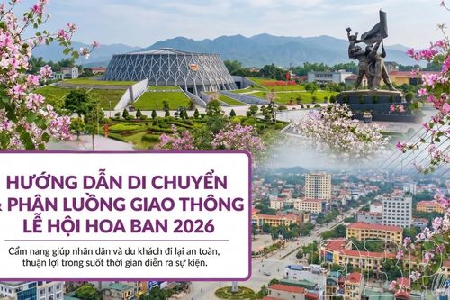 Phân luồng giao thông phục vụ các hoạt động của Lễ hội Hoa Ban năm 2026