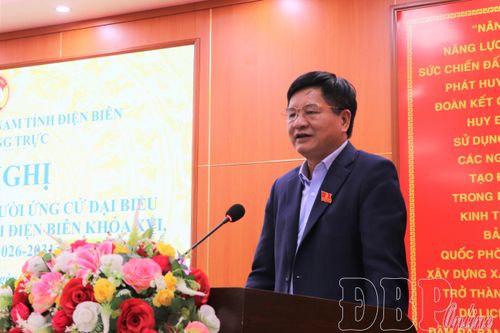 Ứng cử viên đại biểu HĐND tỉnh khóa XVI, đơn vị bầu cử số 1 tiếp xúc cử tri xã Mường Phăng