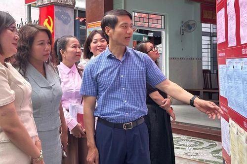 Phó Bí thư Tỉnh ủy Nguyễn Ngọc Lương kiểm tra công tác bầu cử tại 2 phường Quy Nhơn Tây, Quy Nhơn Nam