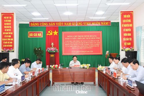 Phó Chủ tịch UBND tỉnh Trịnh Minh Hoàng làm việc với xã Cà Ná về các dự án công nghiệp và năng lượng
