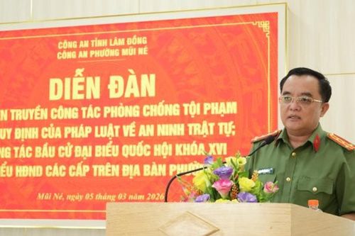 Mũi Né tuyên truyền phòng chống tội phạm, bảo đảm an ninh bầu cử