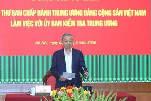 Tổng Bí thư Tô Lâm làm việc với Ủy ban Kiểm tra Trung ương