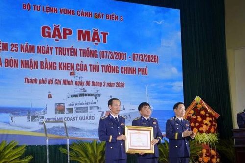 Bộ Tư lệnh Vùng Cảnh sát biển 3 kỷ niệm 25 năm thành lập và đón nhận Bằng khen của Thủ tướng Chính phủ