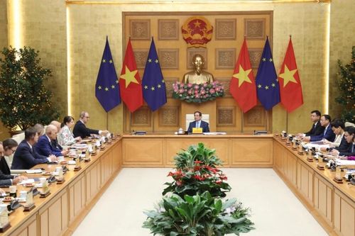 Thủ tướng Phạm Minh Chính tiếp đoàn Đại sứ, Đại biện Liên minh châu Âu