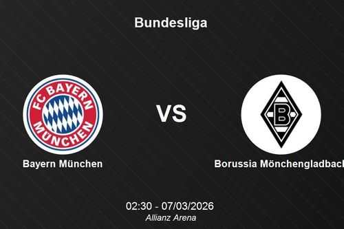 Nhận định Bayern München vs Borussia Mönchengladbach - Vòng 25 Bundesliga