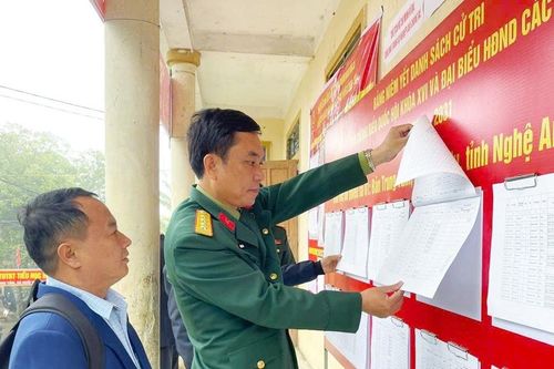 Bộ Chỉ huy Quân sự tỉnh kiểm tra công tác bầu cử tại các xã Na Loi, Nậm Cắn, Huồi Tụ