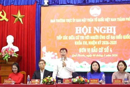 Ứng cử viên đại biểu Quốc hội khóa XVI, Đơn vị bầu cử số 4 tiếp xúc cử tri, vận động bầu cử tại các xã Quế Phước, Nông Sơn