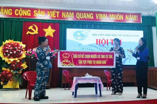 Hội Liên hiệp Phụ nữ xã Đại Lãnh tổ chức hội thi tìm hiểu Luật Bầu cử đại biểu Quốc hội và đại biểu HĐND