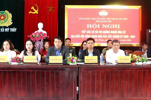 Ứng cử viên đại biểu HĐND tỉnh tiếp xúc cử tri tại xã Mỹ Thủy