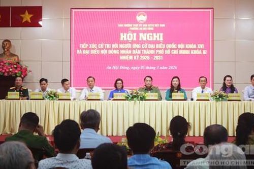 Các ứng cử viên ĐBQH và HĐND TPHCM tiếp xúc cử tri tại phường An Hội Đông
