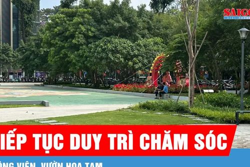 Các địa phương tiếp tục duy trì chăm sóc công viên, vườn hoa tạm