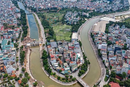 Hà Nội phân luồng giao thông thi công cải tạo tuyến hạ lưu Kim Ngưu