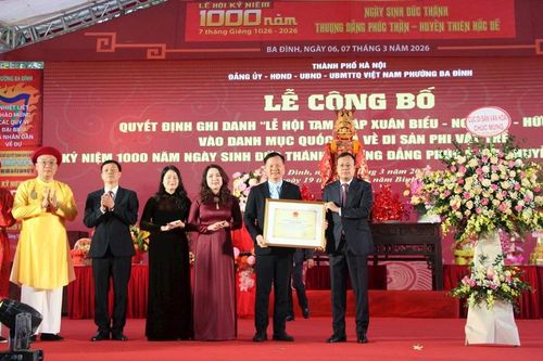 Công bố quyết định ghi danh Lễ hội Tam giáp vào danh mục quốc gia Di sản văn hóa phi vật thể