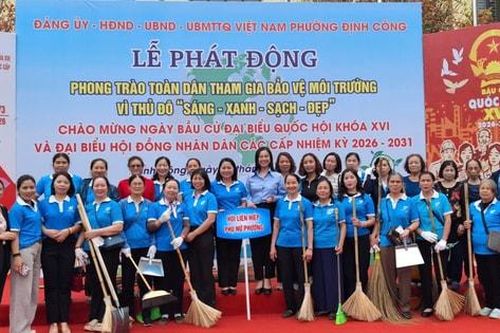 Phường Định Công phát động phong trào toàn dân tham gia bảo vệ môi trường