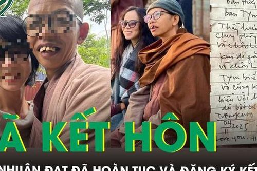 Giáo hội Phật giáo Việt Nam: Ông Thích Nhuận Đạt đã hoàn tục và đăng ký kết hôn
