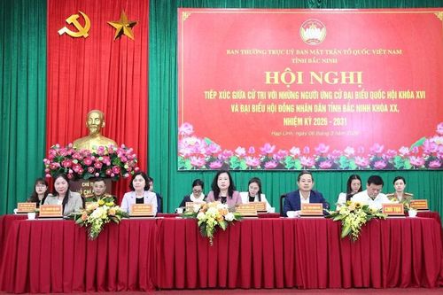 Ứng cử viên đại biểu Quốc hội tiếp xúc cử tri Bắc Ninh