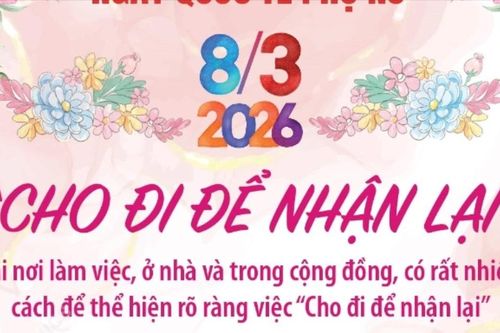 Ngày Quốc tế Phụ nữ 8/3/2026: 'Cho đi để nhận lại'