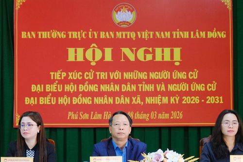Ứng cử viên đại biểu HĐND tỉnh tiếp xúc cử tri xã Phú Sơn Lâm Hà