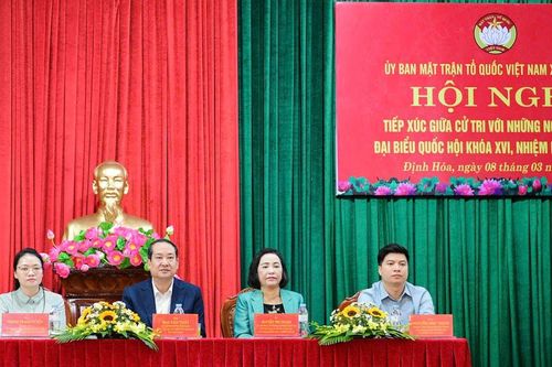 Phó Chủ tịch Quốc hội Nguyễn Thị Thanh dự Hội nghị tiếp xúc cử tri tại Ninh Bình