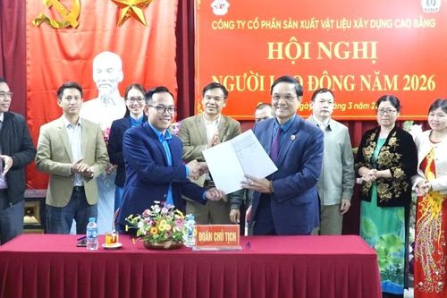 Công ty Cổ phần Sản xuất vật liệu xây dựng hội nghị người lao động năm 2026