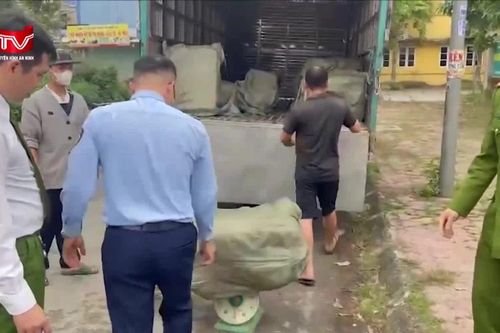 Kiểm tra xe tải, phát hiện 600kg nầm lợn 'có vấn đề'