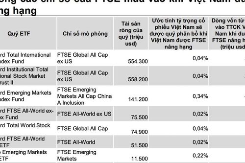 Loạt quỹ ETF Vanguard sẽ mua vào 1 tỷ USD sau nâng hạng tháng 9, những cổ phiếu nào tiềm năng?