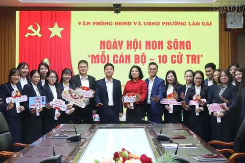 Phường Lào Cai đồng loạt ra quân tuyên truyền về công tác bầu cử