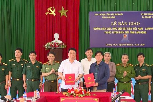 Lâm Đồng bàn giao đường biên giới, mốc giới cho xã Quảng Trực và Tuy Đức