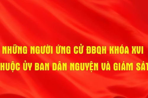 Những người ứng cử ĐBQH Khóa XVI thuộc Ủy ban Dân nguyện và Giám sát