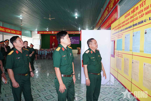 Sư đoàn 5 (Quân khu 7) chủ động làm tốt công tác chuẩn bị bầu cử