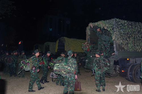 Bộ CHQS tỉnh Điện Biên luyện tập chuyển trạng thái sẵn sàng chiến đấu