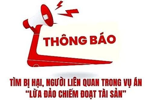 Công an Thanh Hóa thông báo tìm bị hại liên quan vụ án chiếm đoạt tài sản qua mạng