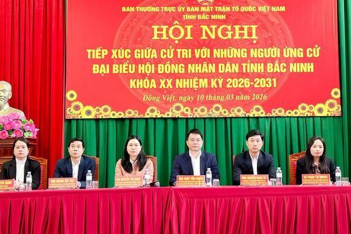 Ứng cử viên đại biểu HĐND tỉnh tiếp xúc cử tri tại đơn vị bầu cử số 10