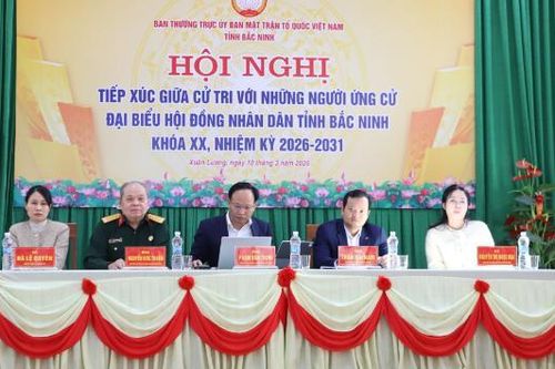 Các ứng cử viên đại biểu HĐND tỉnh thuộc đơn vị bầu cử số 5 tiếp xúc cử tri tại xã Xuân Lương