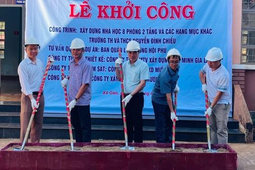 Xã Gào khởi công 3 dự án chào mừng bầu cử đại biểu Quốc hội và HĐND các cấp