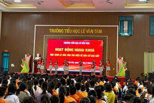 Phường Lào Cai: Các trường học đồng loạt ra quân tuyên truyền về công tác bầu cử