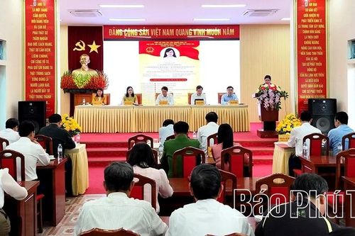 Ứng cử viên đại biểu HĐND tỉnh tiếp xúc cử tri tại Đơn vị bầu cử số 5