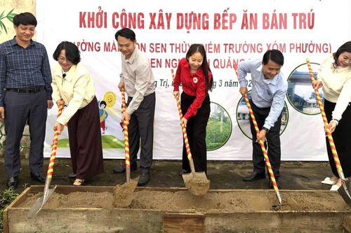 Khởi công xây dựng bếp ăn bán trú cho Trường mầm non Sen Thủy