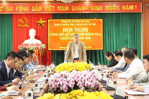 Công bố Quyết định kiểm tra, giám sát năm 2026 tại các xã Quang Bình, Yên Thành, Tiên Nguyên, Tân Trịnh, Khuôn Lùng