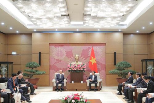 Phó Bí thư Đảng ủy Quốc hội Vũ Hải Hà tiếp Cố vấn đặc biệt Liên minh nghị sĩ hữu nghị Nhật Bản - Việt Nam