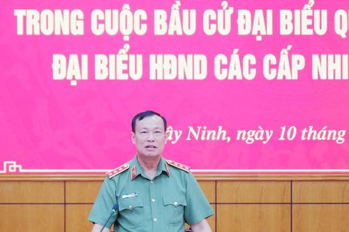 Tiểu ban Bảo đảm an ninh, trật tự và an toàn xã hội kiểm tra công tác bầu cử tại Tây Ninh