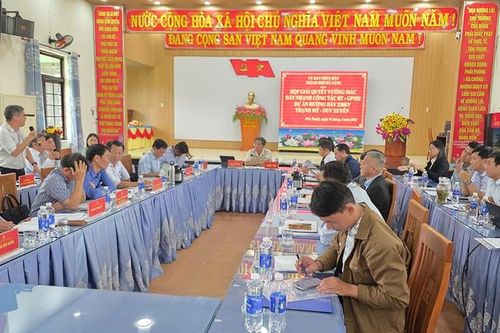 Chốt tiến độ giải phóng mặt bằng dự án đường dây 220 kV Thạnh Mỹ - Duy Xuyên