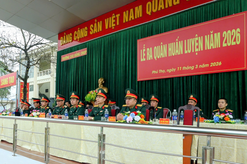 Trường Cao đẳng Công nghiệp quốc phòng tổ chức ra quân huấn luyện năm 2026