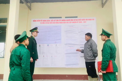 Bộ đội Biên phòng tỉnh Tuyên Quang tuyên truyền lưu động về bầu cử tại biên giới